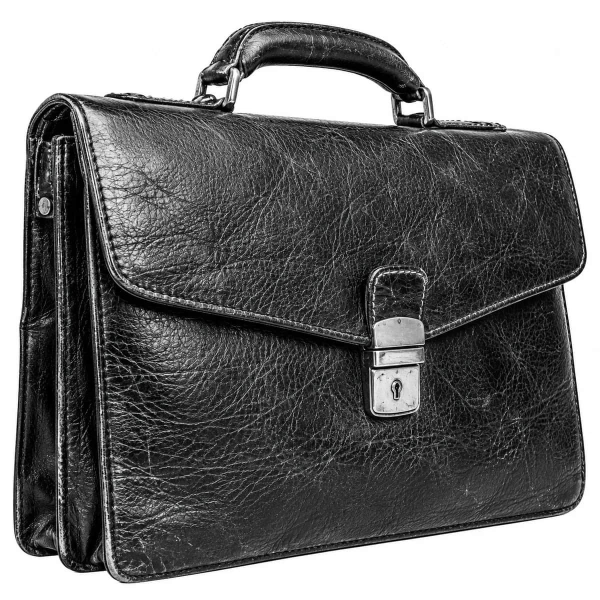Leather briefcase, representing running your own limited company
