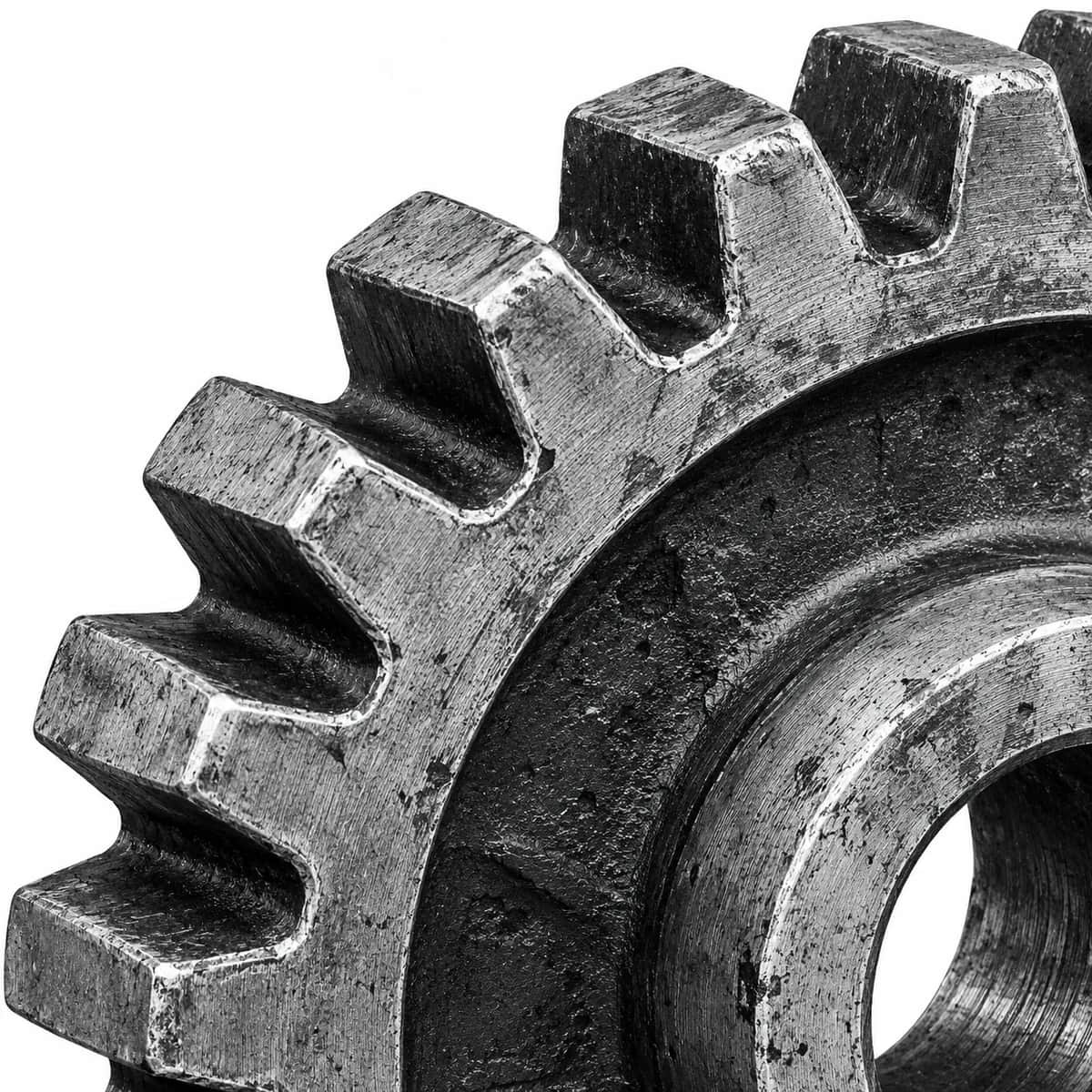 Steel gear wheel, representing working through an umbrella company